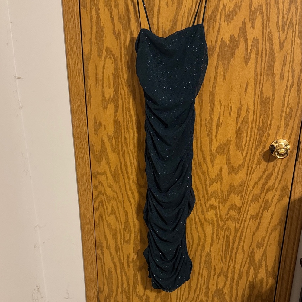 Windsor Dark Green Ruched Dress